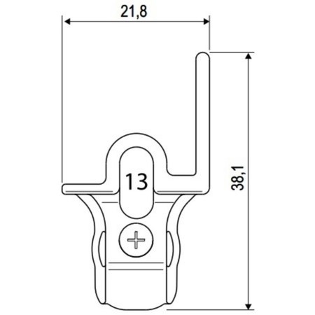 Inserto DSS A52104.13.44 Artech AGB per incontro nottolino con copertura, asse 13 mm, finitura antracite