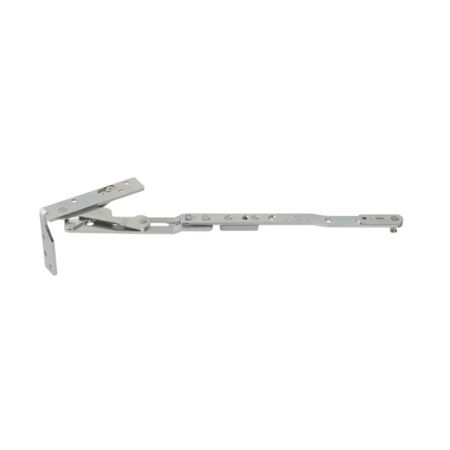 Forbice A52911.01.11 Artech Plana AGB per serramento in Alluminio o Legno, Sinistra, larghezza 345-804 mm, aria 12 mm, interasse 9 mm, sede 24 mm, Acciaio finitura Argento