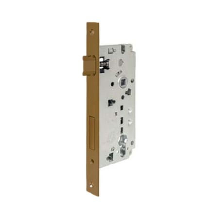 Serratura Sicurezza 2.0 incasso B80852 Agb per portoncini in legno, entrata 25 mm, interasse 85 mm, bordo quadro 238x22 mm, Acciaio finitura Bronzato Verniciato