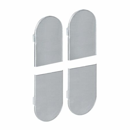 Kit coperture Agb per cerniera Eclipse 3.2 a filo, materiale Alluminio finitura Cromato Opaco