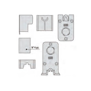 Kit tappi guida superiore universale AGB Intermedio, binario alto, colore grigio