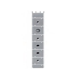 Profilo portaperni AGB, nodo laterale, per Alzante XC, serie Intermedio, lunghezza 2900 mm, altezza compresa tra 2401 e 2900 mm, GR 2, materiale alluminio,colore argento