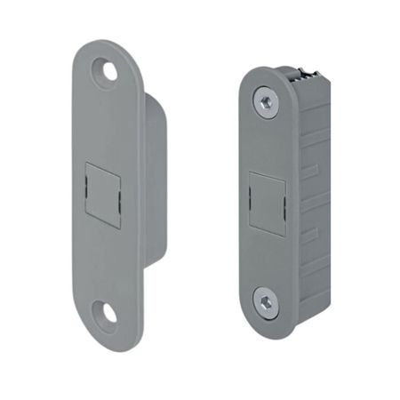Kit ritenuta magnetica Alu-Touch B02404.35 AGB per serramento in Legno e Alluminio, Plastica finitura Grigio