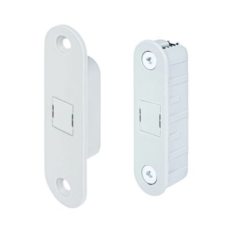 Kit ritenuta magnetica Alu-Touch B02404.35 AGB per serramento in Legno e Alluminio, Plastica finitura Bianco Opaco