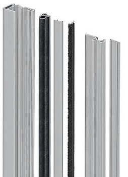 Kit nodo centrale Uni-V Mini AGB per profilo serramento, lunghezza 2500 mm, materiale alluminio, finitura Argento