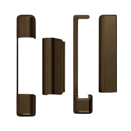 Kit copertura A51302.02.94 Artech AGB per ferramenta ad applicare, lato Sinistro superiore e inferiore, Abs finitura Marrone