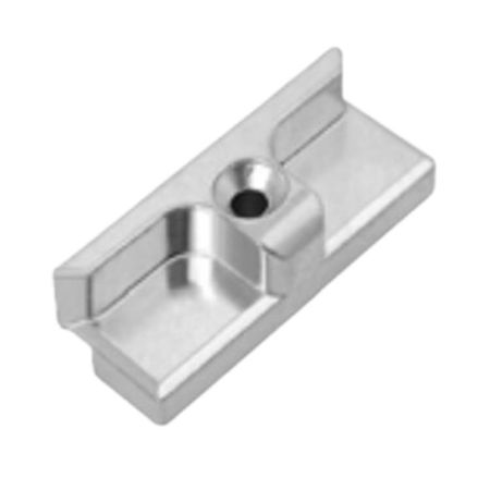 Incontro nottolino A52600.DT.02 Artech Agb per serramento in Pvc, profilo Camera Europea, interasse 9 mm, dimensione 46x16x8 mm, Zama finitura Argento