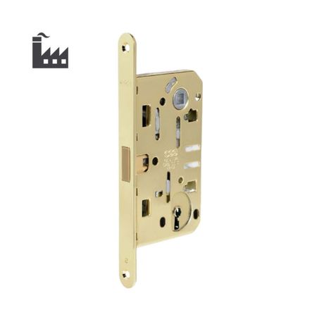 Serratura Polaris 2XT DoorXe incasso B06161 Agb per porta interna, cifratura numero 11, entrata 50 mm, interasse 90 mm, bordo tondo 190x18 mm, Acciaio finitura Ottonato Verniciato