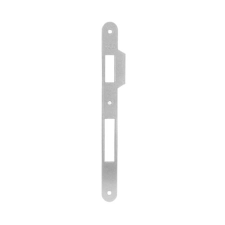 Incontro B00590.11 Agb per serratura Patent grande o Sicurezza, dimensione 238x22 mm, bordo tondo con aletta da 10 mm, Acciaio finitura Cromato Opaco