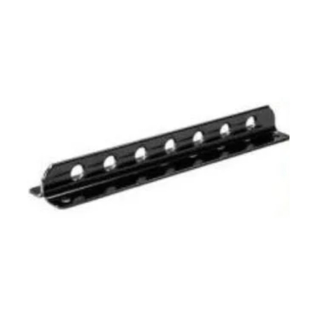 Piastra forata Albertini per regolatore di apertura con gancio, 3 fori, lunghezza 100 mm, finitura Nero