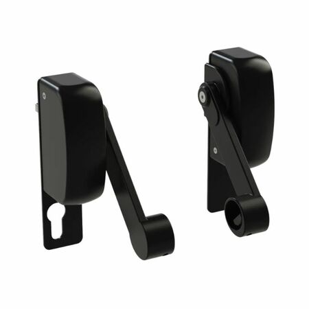 Set braccetti 103/Mec Antipanic per antipanico, reversibile, 3 punti di chiusura, modello vecchio, finitura Nero