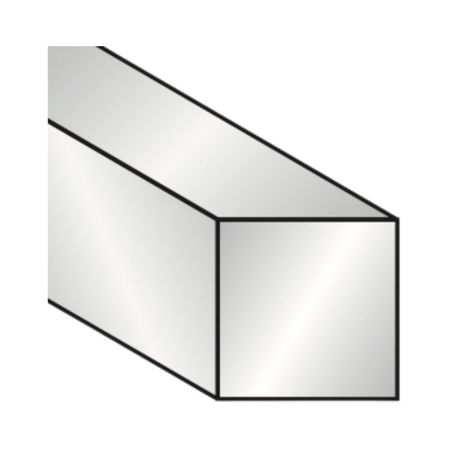 Profilo quadro pieno Algo, dimensione 8x8 mm, lunghezza 2000 mm, Alluminio finitura Argento Anodizzato