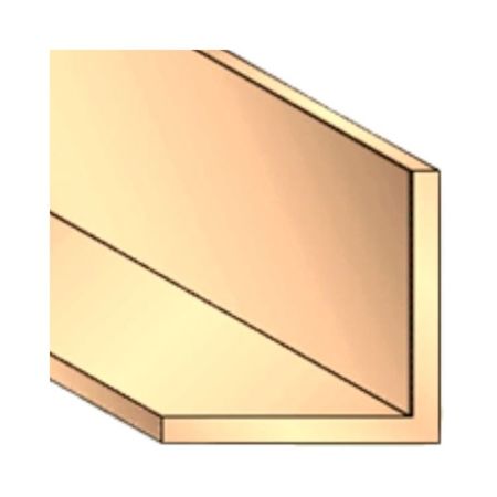 Profilo angolare Algo, dimensione 10x10x1 mm, lunghezza 2000 mm, Alluminio finitura Alpax Oro
