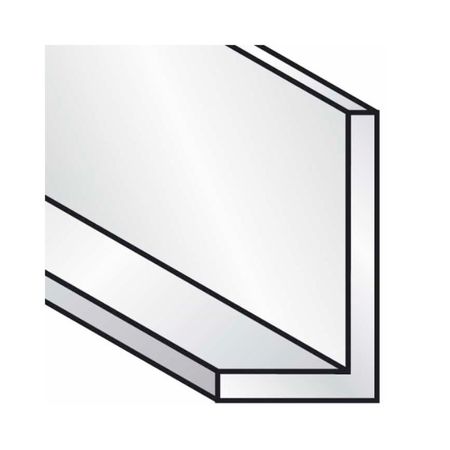 Profilo a L Algo, dimensione 15x10x1,5 mm, lunghezza 2000 mm, Alluminio finitura Argento Anodizzato