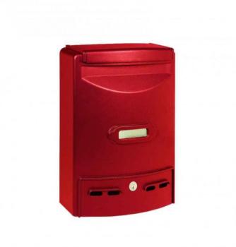 Cassetta Postale Alubox EUROPA MAXI formato rivista 29x39x10 cm in Alluminio colore Rosso