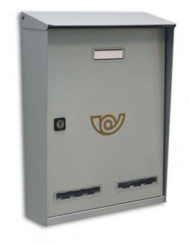 Cassetta Postale Alubox, serie Sirio, formato rivista, misure 28x38,5x11 cm, in Lamiera elettrozincata, colore Argento