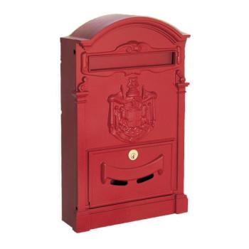 Cassetta Postale singola Alubox, serie Residence, formato rivista, misure 41x26x9 cm, in Alluminio, colore Rosso