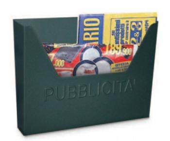 Cassetta Postale Alubox, serie Hellas, per pubblicità, misure 25,5x34x5 cm, in Lamiera elettrozincata, colore Ghisa