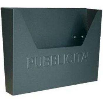 Cassetta Postale Alubox, serie Hellas Maxi, per pubblicità, misure 32,5x44x10 cm, in Lamiera elettrozincata, colore Ghisa