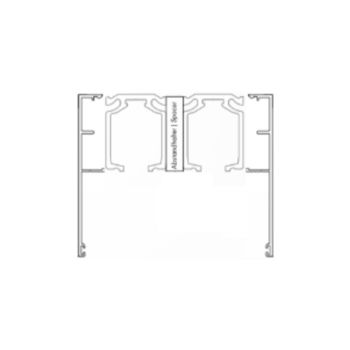 Kit binario doppio superiore Fly Alu Style per porta scorrevole sospesa, lunghezza 3000 mm, finitura Alluminio Argento