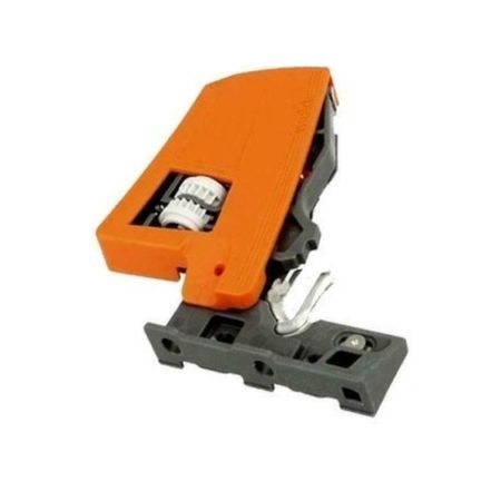 Frizione di fissaggio T51.7601 Blum per guida Movento, Sinistro, Plastica finitura Arancione e Grigio