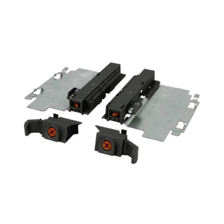 Set Tip-On T55.9150S Blum per guida Tandem 566 estrazione totale, Acciaio e Plastica finitura Grigio