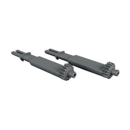Set pignone di sincronizzazione mezzaluna T55.000R Blum per guida Tandem Tip-On, Plastica finitura Grigio Polvere