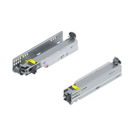 Guida scorrevole Movento Tip-On Blum 760H3200T per cassetto, lunghezza 320 mm, estrazione totale, portata 40 kg, Acciaio finitura Zincato