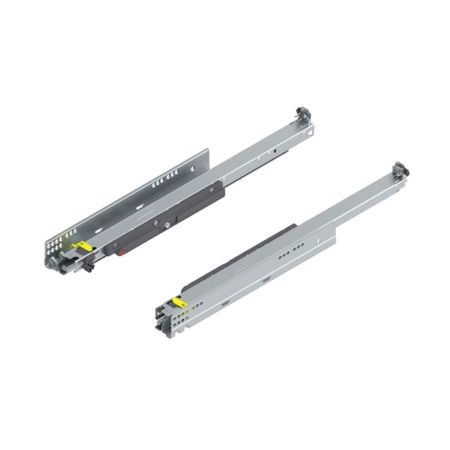 Guida scorrevole Movento Tip-On Blum 760H5500T per cassetto, lunghezza 550 mm, estrazione totale, portata 40 kg, Acciaio finitura Zincato