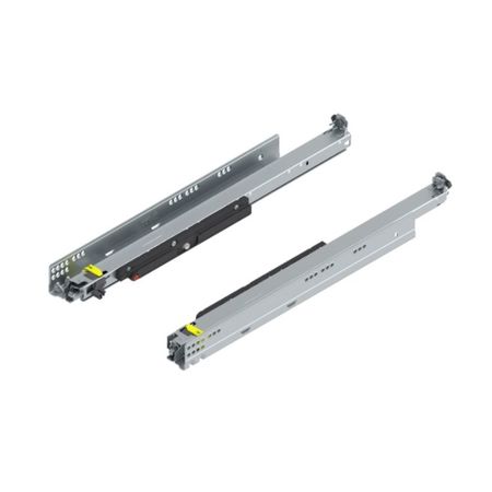 Guida scorrevole Movento Tip-On Blum 766H6000T per cassetto, lunghezza 600 mm, estrazione totale, portata 70 kg, Acciaio finitura Zincato