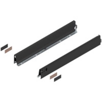 Set spondina ANTARO/INTIVO 378M6502SA Blum, altezza M (83 mm), lunghezza 650 mm, finitura Nero Terra