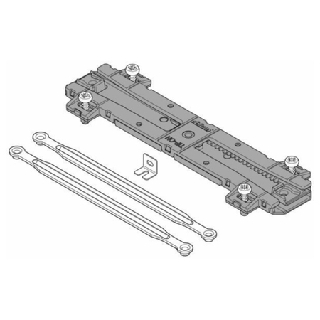 Set sincronizzatore Tip-On Z55S1850E Blum per cassetto Tandembox, con aste, larghezza corpo mobile 608-670 mm