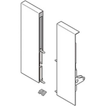 Attacchi per frontale per TANDEMBOX intivo, altezza D, per cassettone interno, destro+sinistro, colore Nero Terra