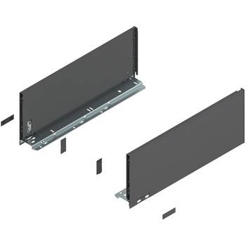 Set spondina C Legrabox 770C6002S Blum, altezza 177 mm, lunghezza 600 mm, Acciaio finitura Grigio Orione Opaco