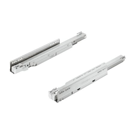 Guida scorrevole 750.5001T Tip-On per Legrabox, lunghezza 500 mm, estrazione totale, portata 40 kg, Acciaio finitura Zincato