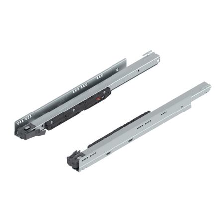 Guida scorrevole Legrabox Blumotion Blum 753.6501S per cassetto metallico, lunghezza 650 mm, estrazione totale, portata 70 kg, Acciaio finitura Zincato