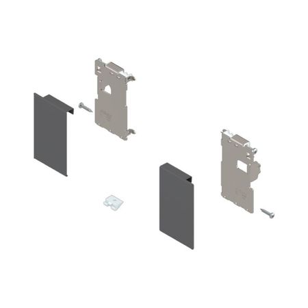 Set frontale ZI7.0MS0 Blum per cassetto interno Legrabox, altezza M, Acciaio finitura Grigio Orione Opaco