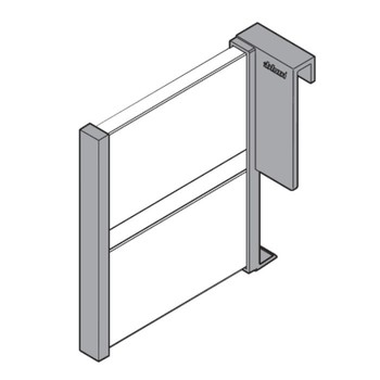 Divisorio longitudinale Orga-Line Z43L100S Blum per Tandembox intivo, lunghezza 100 mm, colore Nero Terra