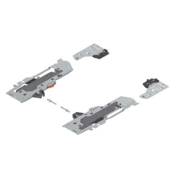 Set Tip-On Blumotion T60B3030 Blum per Tandembox, Tipo S0, lunghezza 270-349 mm, colore Bianco