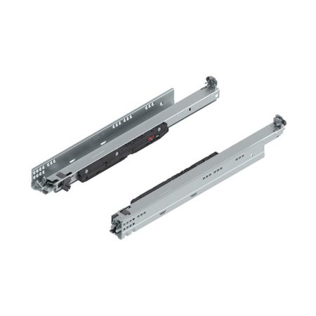 Guida scorrevole Movento Blumotion Blum 766H5800S per Tip-On, lunghezza 580 mm, estrazione totale, portata 70 kg, Acciaio finitura Zincato