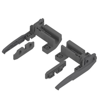 Set arresto del piano 295H5700 Blum per guida Movento, Plastica finitura Grigio Orione