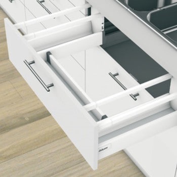 Cassettone sottolavello Tandembox antaro 378M5000-SW/G assemblato, larghezza mobile 900 mm, colore Bianco Seta
