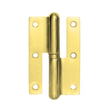 Cerniera Pomella diritta 821-03 Bal per porta interna, dimensione 140x75 mm, mano Destra, Ottone finitura Lucido Verniciato