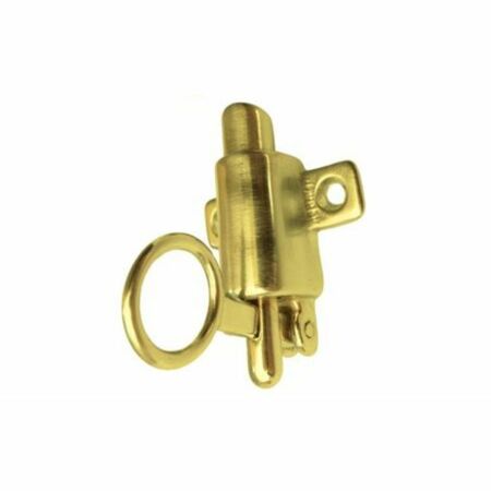 Cricchetto Bal 1013-05 per finestra a vasistas, fissaggio esterno, interasse 32 mm, Ottone finitura Lucido Verniciato