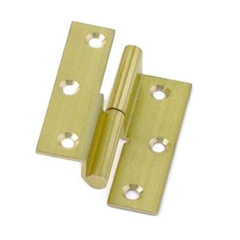 Cerniera a sfilare 129 Elab per mobile Sinistra, doppia, curva, dimensione 50x40 mm, finitura Ottone Lucido