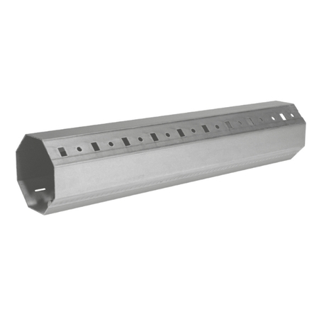 Rullo ottagonale 1545A Bolis per tapparella avvolgibile, sezione 60 mm, spessore 0,8 mm, lunghezza 2400 mm, Ferro finitura Zincato