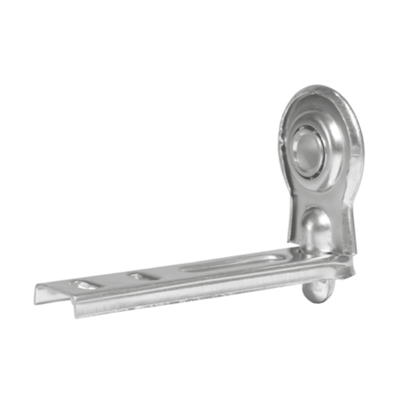 Supporto a muro 1072 Bolis per tapparella avvolgibile, tipo leggero, con cuscinetto, dimensioni 120x26 mm, Ferro finitura Zincato