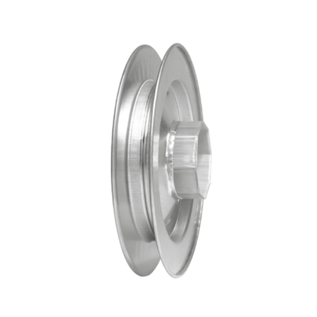 Puleggia 1205A Bolis per rullo ottagonale tapparella avvolgibile, sezione 60 mm, diametro 190 mm, Ferro finitura Zincato