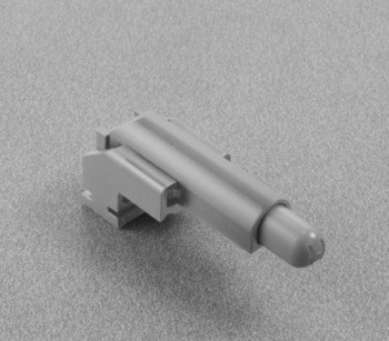 Kit con 2 deceleratori Smove per anta rientrante Exedra Bortoluzzi con 3 cerniere, finitura Arancione e Grigio