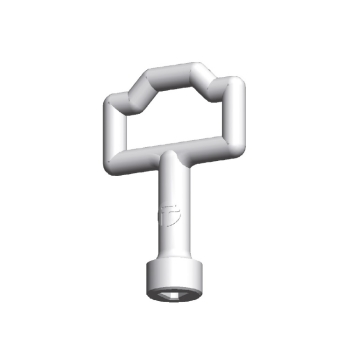 Chiave NQ104 Giussani per Box elettrico, triangolo 6,5 mm, diametro 13,9 mm, finitura Nichelato